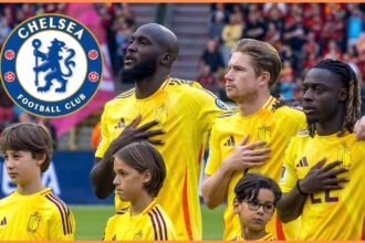 Romelu Lukaku and Kevin De Bruyne lining up for the Belgium national team