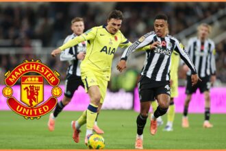 Joao Palhinha in action for Tottenham against Newcastle