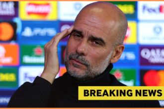 Pep Guardiola during a press conference