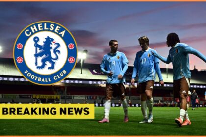 Diego Moreira and the Chelsea FC logo