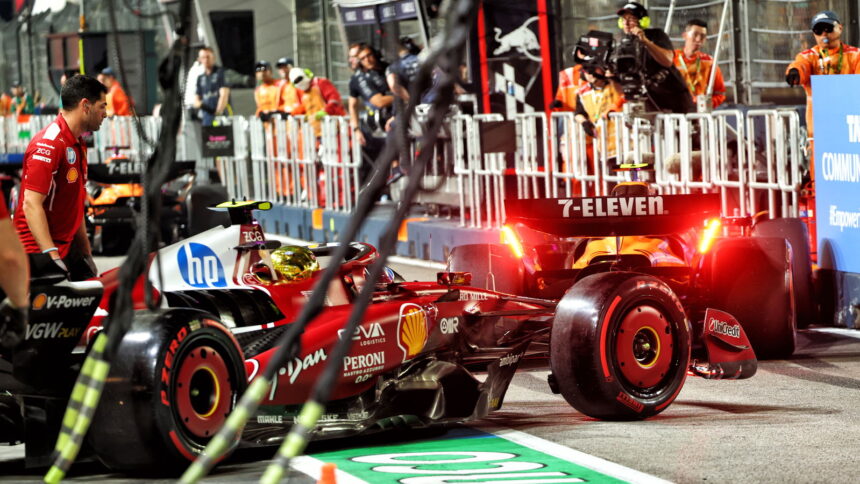 Charles Leclerc's fia drop verdict, Rand Norris Pit Lane crash