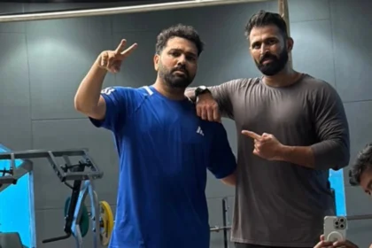 Rohit Sharma with Abhishek Nayar