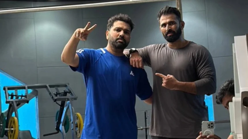 Rohit Sharma with Abhishek Nayar