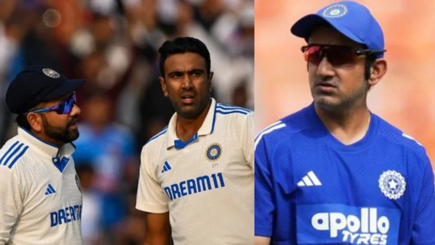 Rohit Sharma, Ravichandran Ashwin and Gautam Gambhir