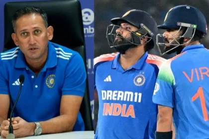 Ajit Agarkar, Rohit Sharma and Virat Kohli