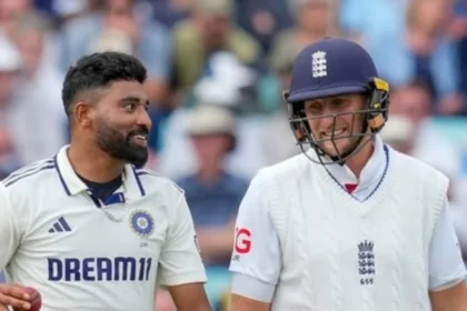 Mohammed Siraj and Joe Root