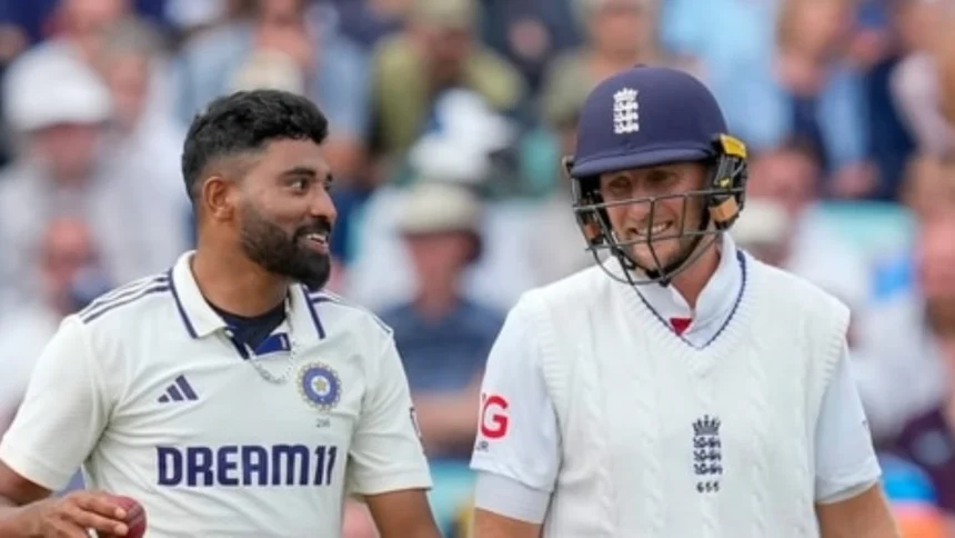 Mohammed Siraj and Joe Root
