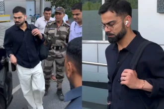 Virat Kohli spotted at Delhi Airport