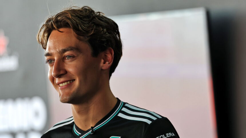 George Russell 'sneaks' into grandstand to watch Mexican GP FP1