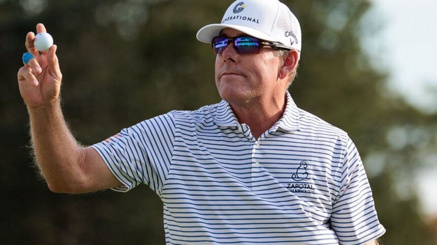 Justin Leonard defeats Ernie Els to win PGA Tour Champions Stop