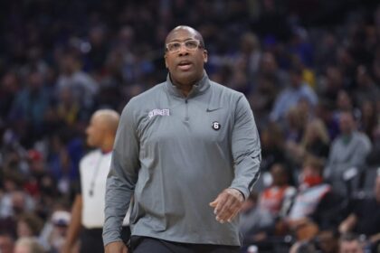 Sacramento Kings head coach Mike Brown watches a game against the Golden State Warriors at Golden 1 Center.