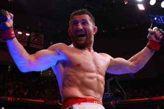 Merab Dvalishvili Celebrates UFC 316 Win