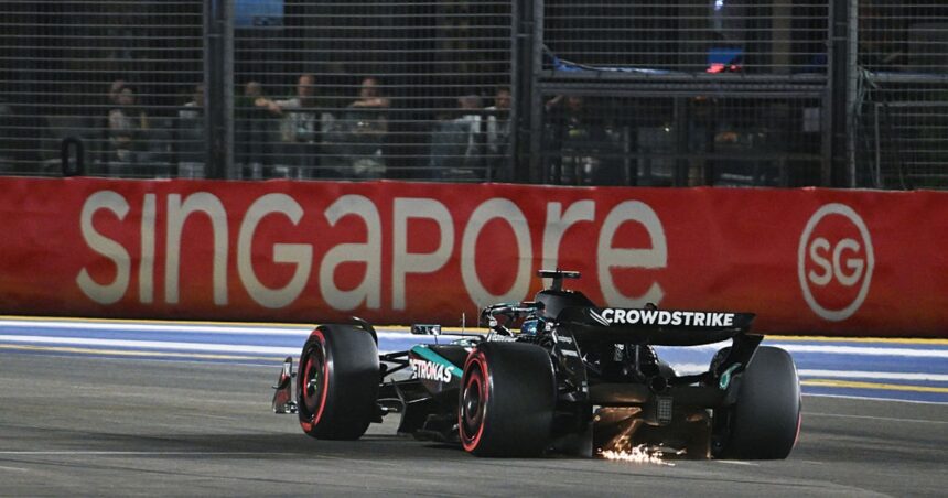 Russell Edges Singapore GP Pole Verstappen