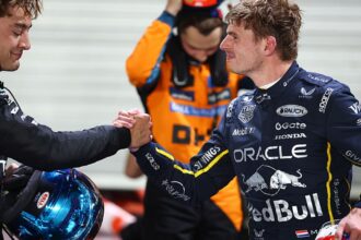 Russell turns his attention to Verstappen after the surprise pole