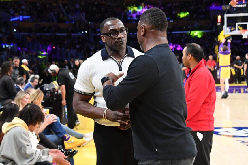 Shannon Sharpe was courtside with baseball legend Ken Griffey Jr. at the Los Angeles Lakers game.