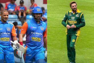 Shahid Afridi gives death stare to Shikhar Dhawan and India after WCL pullout