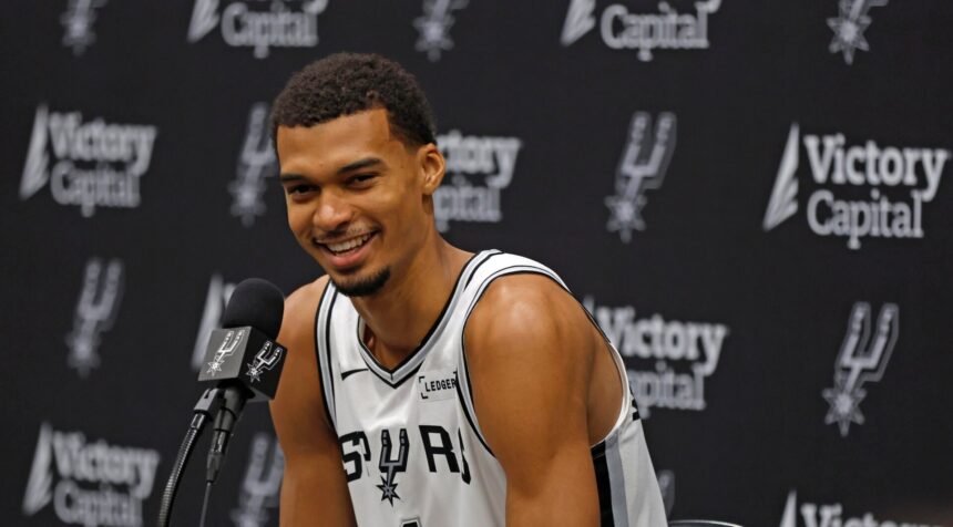 Victor Wenbanyama says the San Antonio Spurs have signed "one of the best shot blockers in the league"