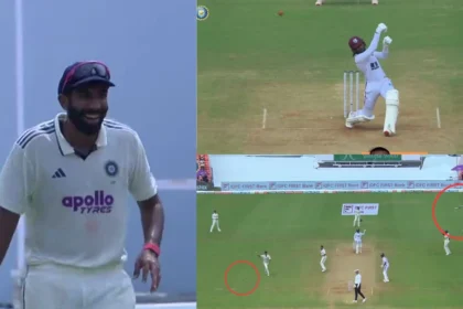 Watch Jomel Warrican S Bizarre Dismissal Bat Flies Into Air As Ball Lands In Shubman Gill S Hands