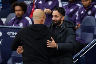 Pep Guardiola meeting Ruben Amorim