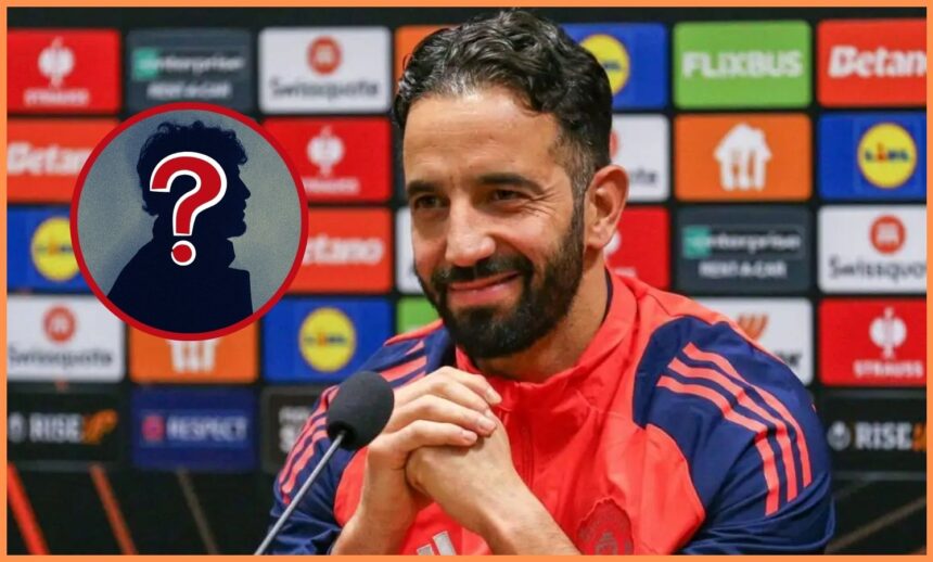 Ruben Amorim at a Man United press conference