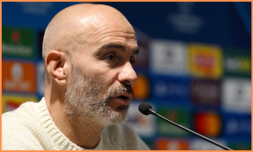 Chelsea manager Enzo Maresca speaking to the media