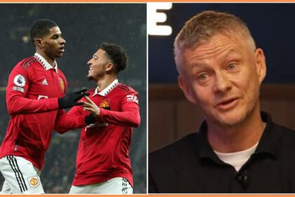 Marcus Rashford, Jadon Sancho, and Ole Gunnar Solskjaer