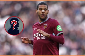 Jean-Clair Todibo in action for West Ham