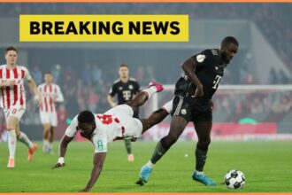 Dayot Upamecano in action for Bayern Munich