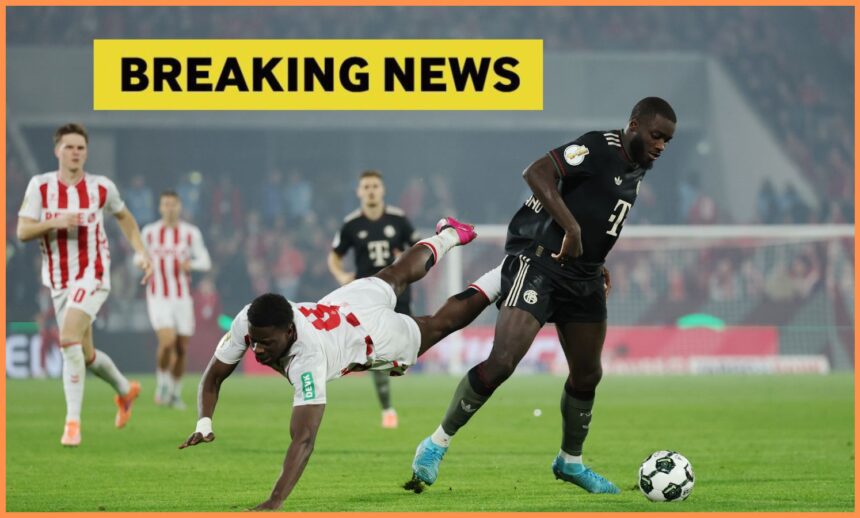 Dayot Upamecano in action for Bayern Munich