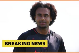 Joshua Zirkzee in Manchester United training