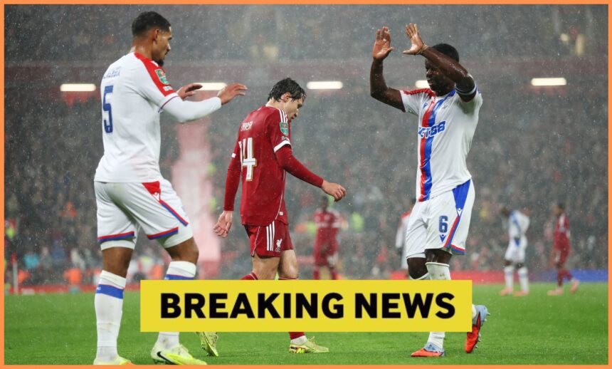 Marc Guehi celebrates Crystal Palace