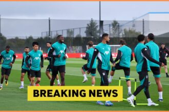 Ibrahima Konate in Liverpool training