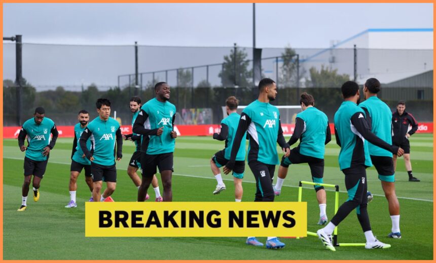 Ibrahima Konate in Liverpool training