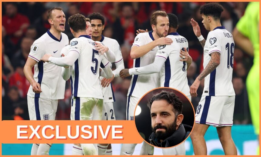 Elliot Anderson with England, and Ruben Amorim