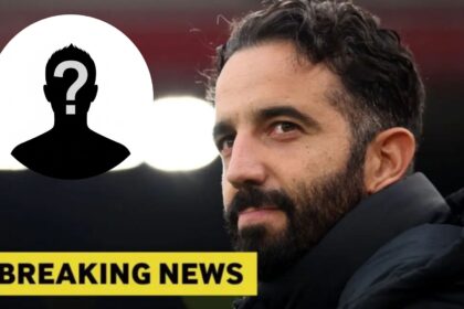 Ruben Amorim with overlay of mystery player