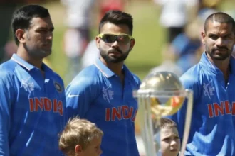 MS Dhoni, Virat Kohli and Shikhar Dhawan