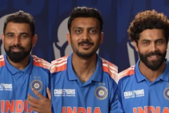 Mohammed Shami, Axar Patel and Ravindra Jadeja