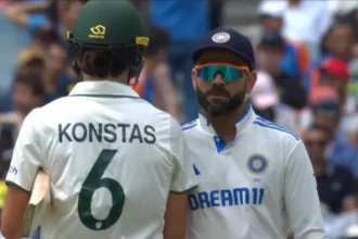 Virat Kohli and Sam Konstas