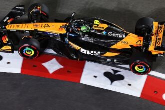 Norris rises to the top in second Las Vegas GP practice after red flag changes