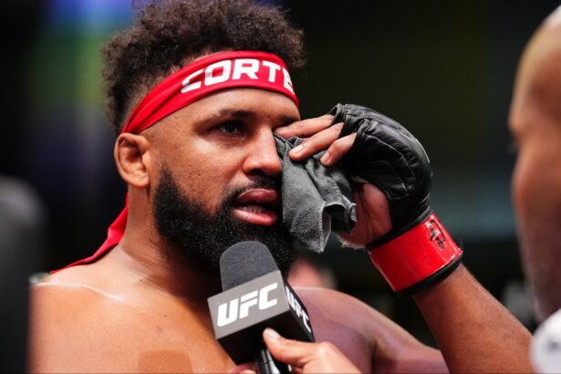 Waldo Cortes-Acosta is interviewed after a TKO win at UFC Vegas 110