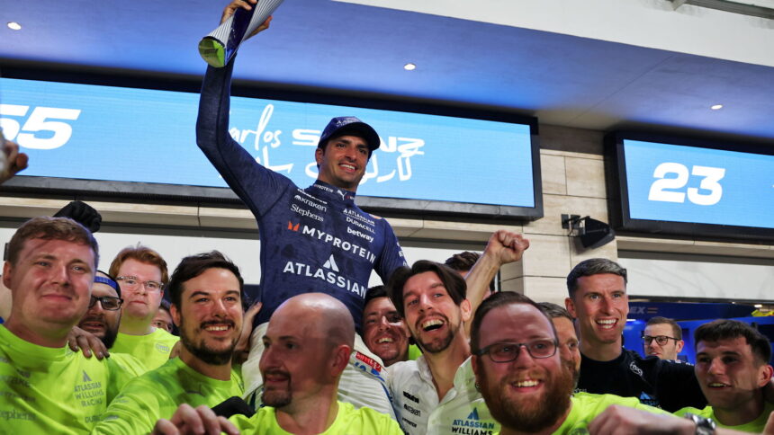 Williams achieves best record in eight years, Carlos Sainz reveals ``something broke'' in the final stages