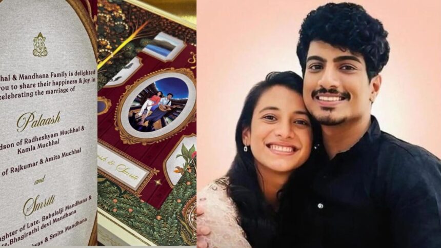 Smriti Mandhana's wedding invitation card leaked online, fans in disbelief