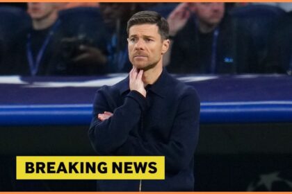 Xabi Alonso looks on during Real Madrid