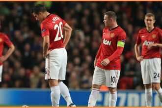 Robin van Persie and Wayne Rooney