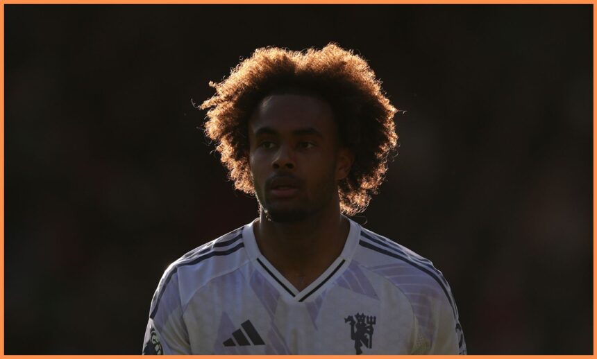 Joshua Zirkzee in action for Man United against Crystal Palace