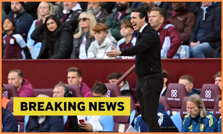 Aston Villa manager Unai Emery and