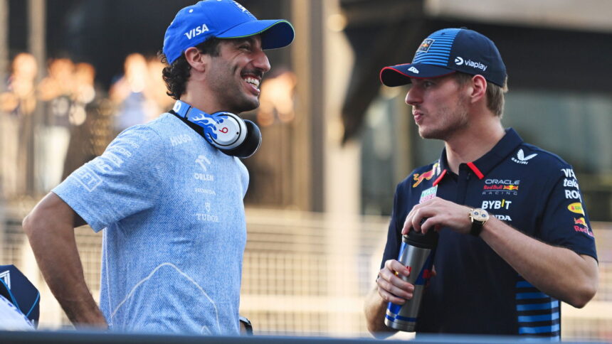 Daniel Ricciardo congratulates Max Verstappen on using old F1 number