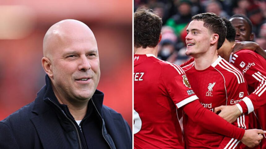 Split image of Arne Slot and Florian Wirtz