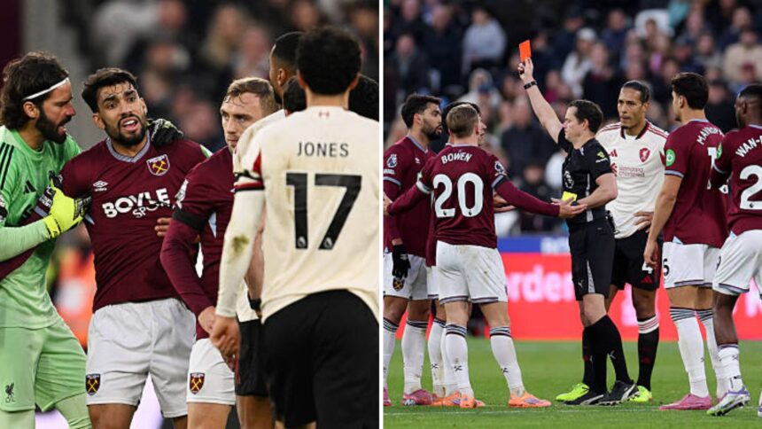 Split image from the incidents of West Ham