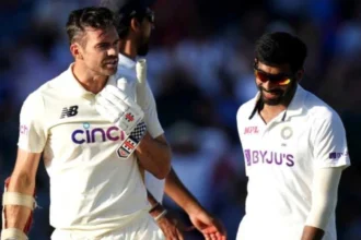 James Anderson and Jasprit Bumrah